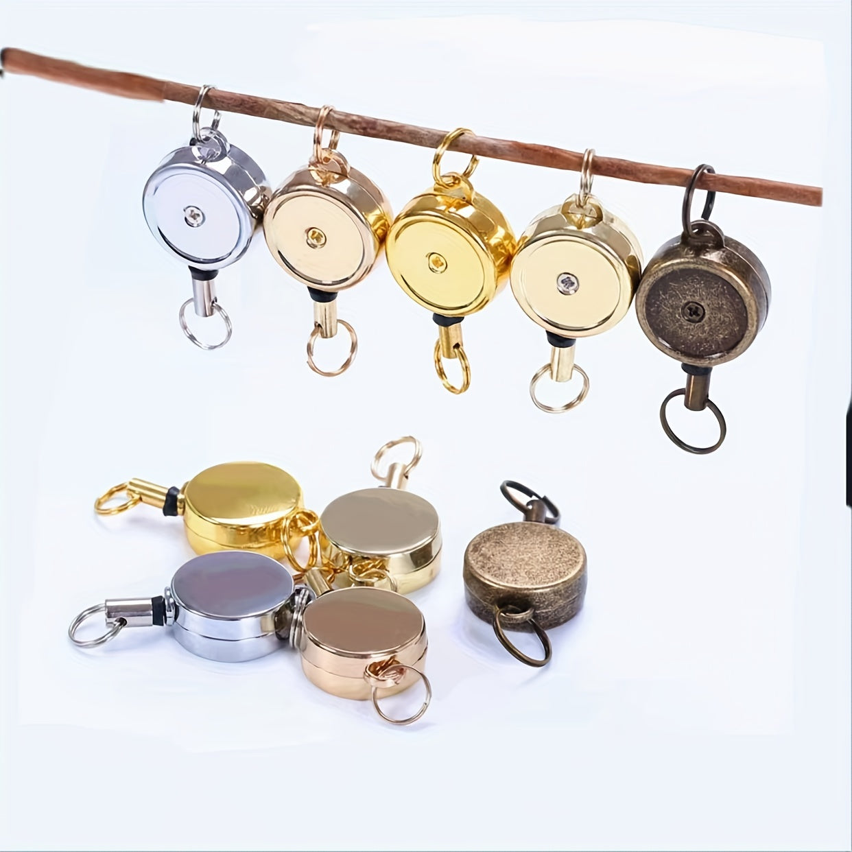 Retractable Keychain Zinc Alloy Telescopic Holder
