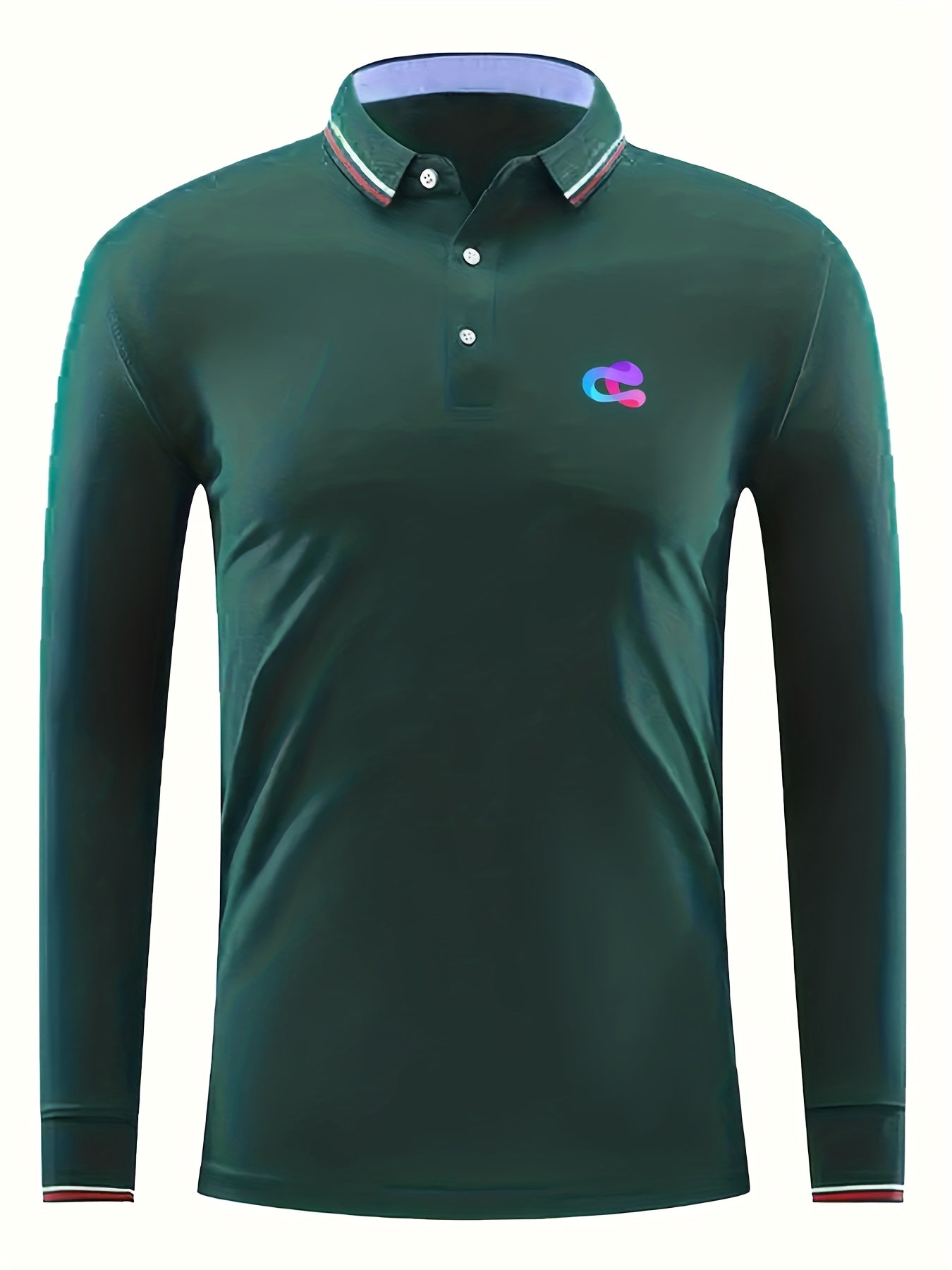 Vintage Polo Shirt Casual Stretch Lapel Button Up Men's Clothing