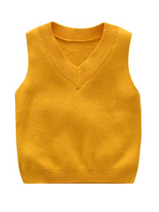 Boys Knit V neck Sweater Vest for Autumn