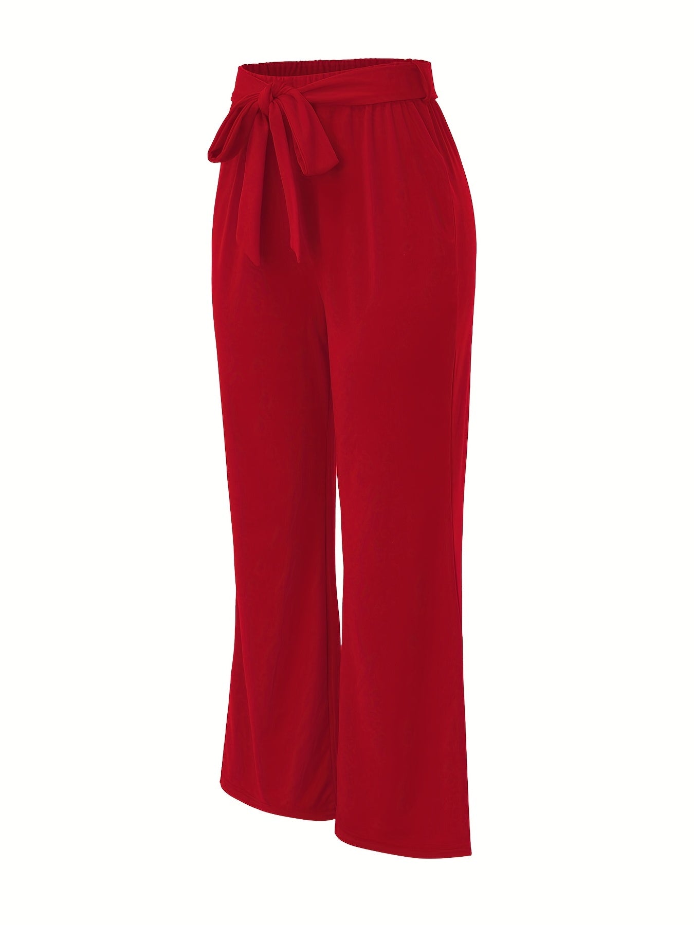 Casual Flared Leg Bow Tie Pants