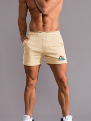Men's Active Shorts with Pockets, Drawstring Waist - Summer Casual