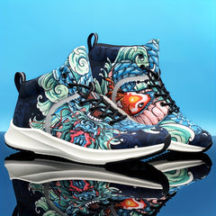 Chinese Dragon Lucky Charm Men's High Top Basketball Shoes