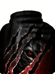 Men's Animal 3D Print Hooded Sweatshirt Sports Hoodie