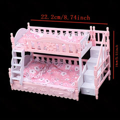 Doll House Furniture Double Bunk Sheets And Pillow Toys