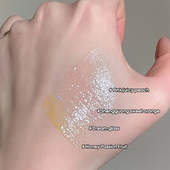 Colorful Lip Gloss Dewy Finish Sparkle Light Hydrating Plumping Lip Balm