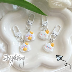 Cloud Sun Moon Keychain Women Handbag Pendant Key Chain Keyring