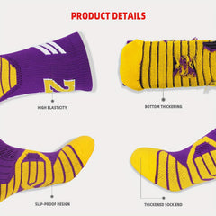 Men's Cushioned Sport Socks Basketball Compression Athletic Socks