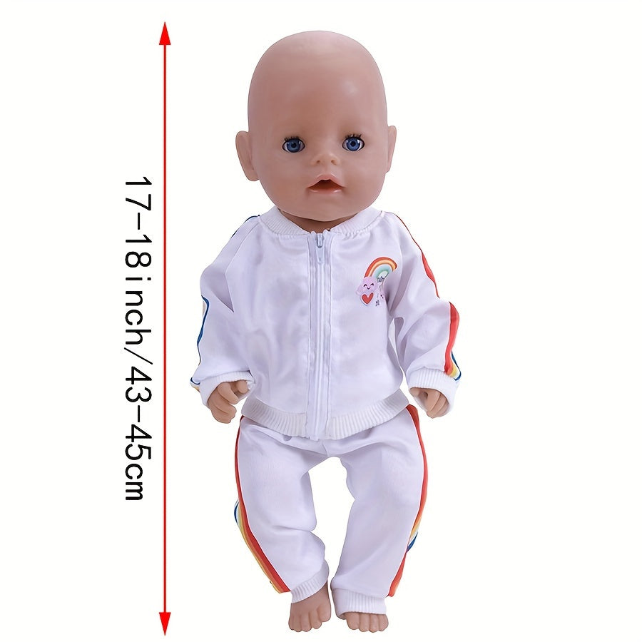 2pcs Sports Style Doll Clothes For 18In Dolls, Fits 43 Dolls