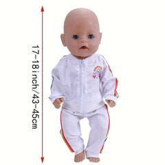 2pcs Sports Style Doll Clothes For 18In Dolls, Fits 43 Dolls