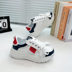 Thick Bottom Chunky Sneakers Shock Absorption Lightweight Skate Shoes