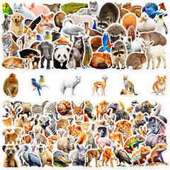 100pcs African Animal Stickers Watercolor Decals for Bottles Laptops Phones