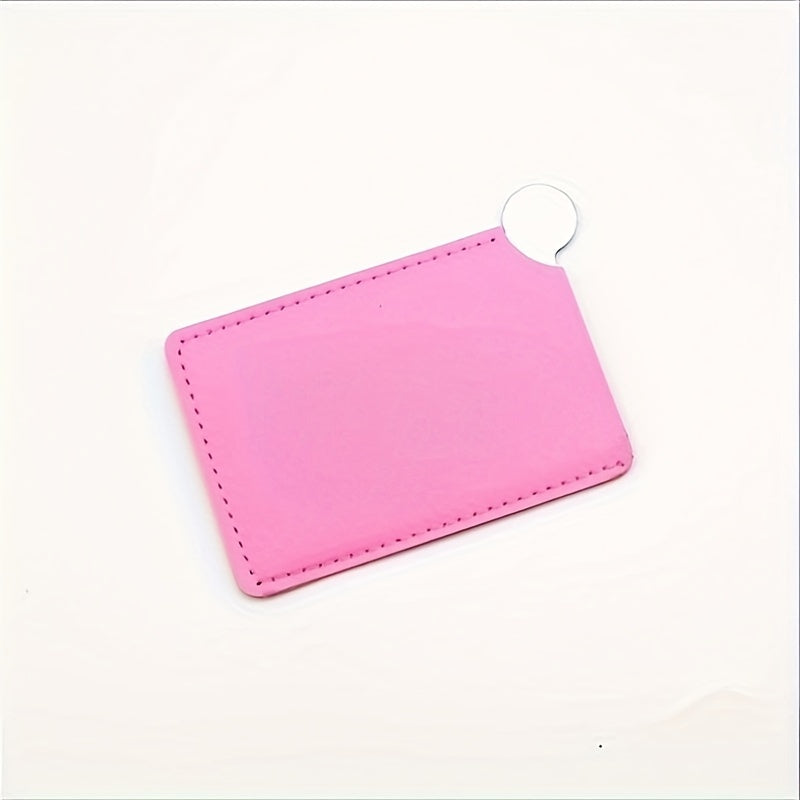 Stainless Steel Mini Makeup Mirror with Case, Travel Size Handheld Unbreakable