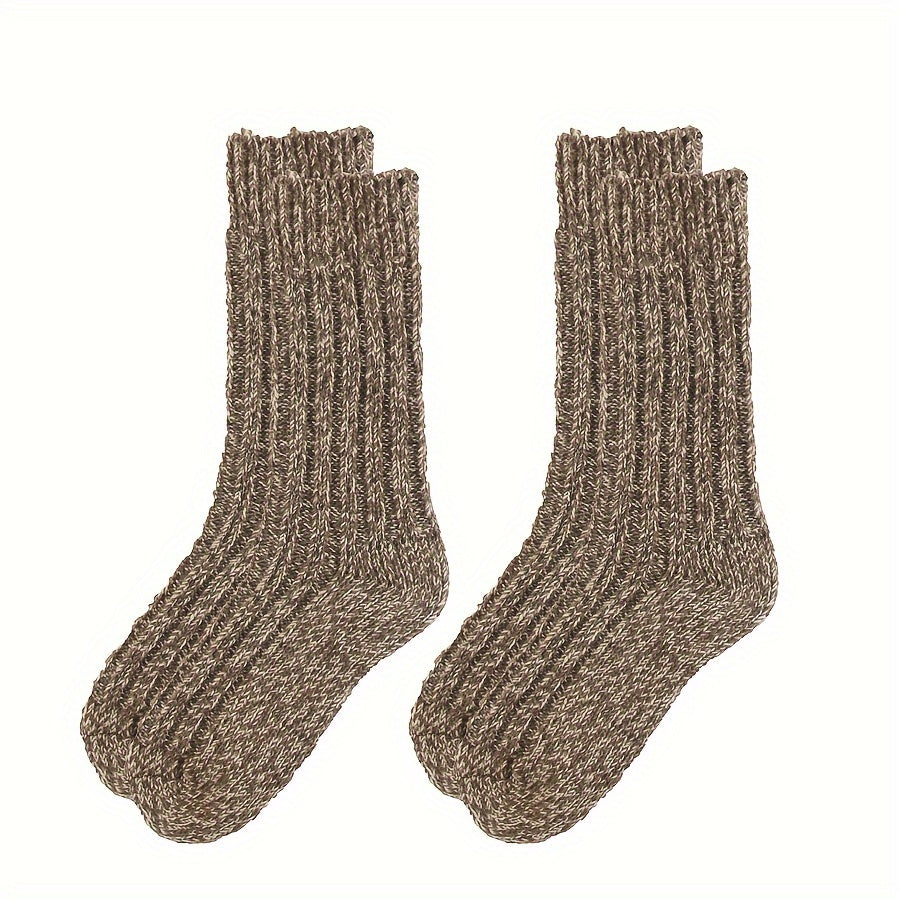 Men's Cartoon Crew Socks Thermal Wool Blend Comfy Casual Unisex