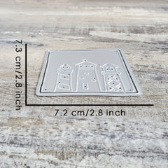 Catlove Lighthouse Square Frame Metal Cutting Dies for Card Making DIY Craft