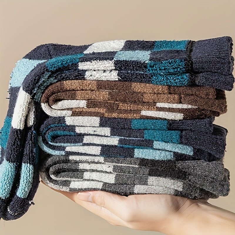 Paris Men's Thick Winter Socks Warm Wool Crew Socks