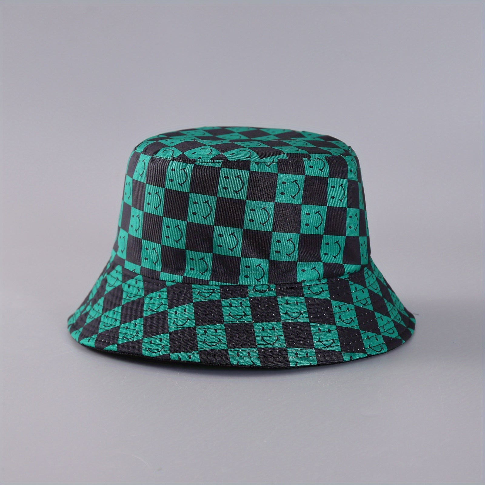 Smiling Bucket Hat Reversible Lightweight Sunscreen Fisherman Cap