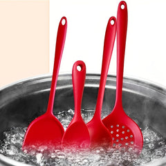 4pcs Silicone Kitchenware Cooking Utensils Set Non-Stick Pot Shovel Spoon