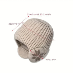 Warm Plush Knit Beanie Hat for Men and Women