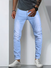 Men's Slim Fit Ripped Jeans Distressed Stretch Denim Pants