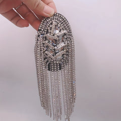 Glass Tassel Epaulettes for Men's Suits