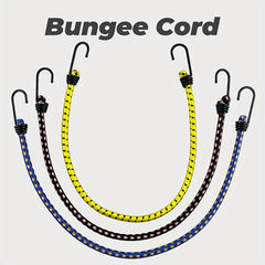 3pcs 8mm Bungee Cords Hooks Heavy Duty Elastic Straps Luggage Camping Tent