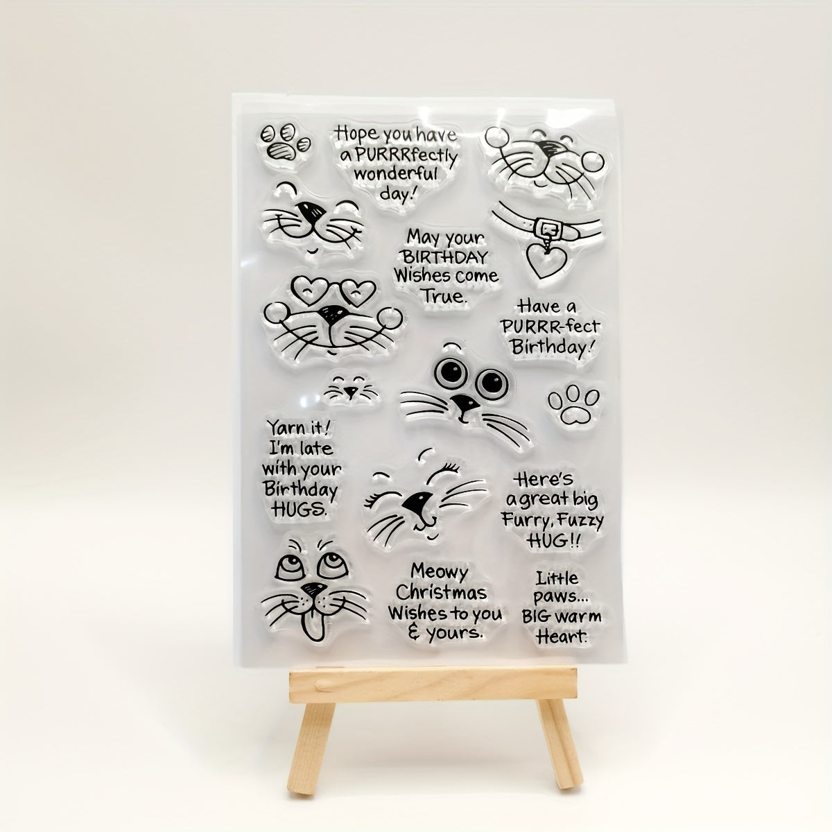 Cat Vocabulary Cartoon DIY Painting Stamp