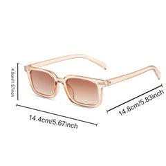 Rectangle Sunglasses Retro Candy UV400 Sun Shades Beach Travel