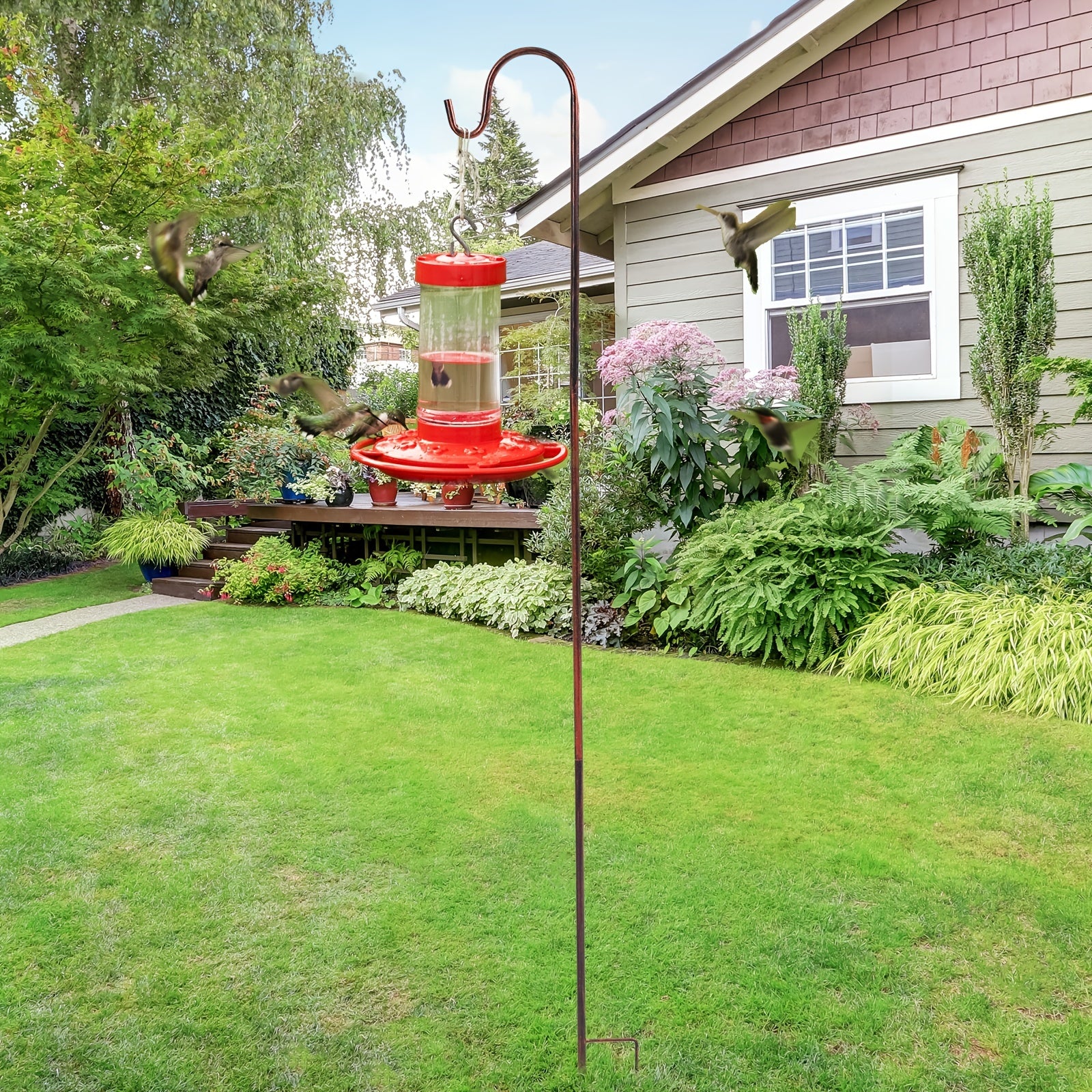 Copper Shepherd Hooks for Hanging Bird Feeders