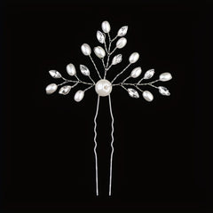 Crystal Faux Pearl Rhinestone U Hairpin Wedding Bridal Accessories