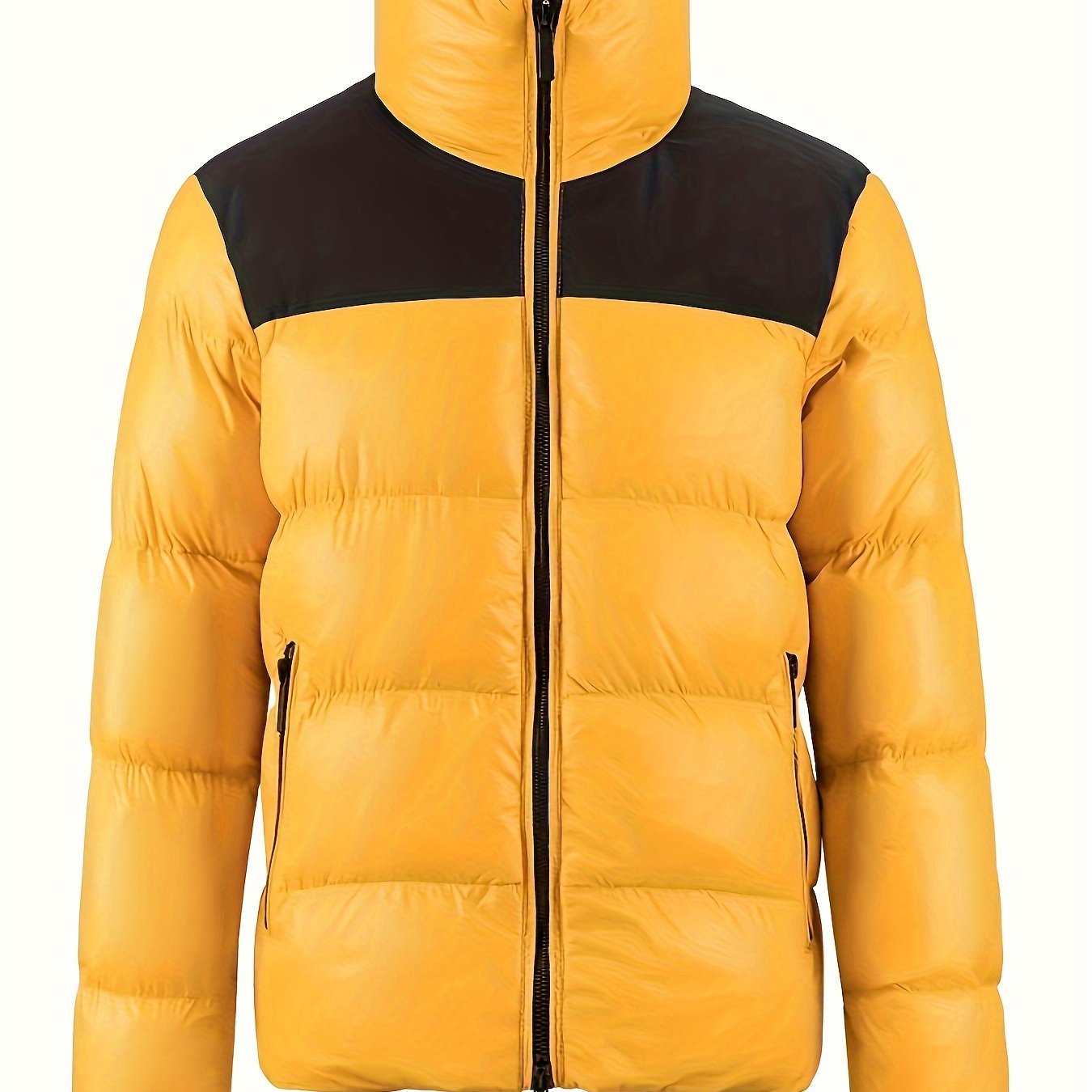 Men's Padded Stand Collar Coat Warm Casual Windproof Jacket