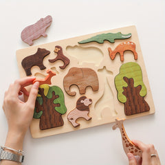 Wooden Forest Animals 3D Puzzle Educational Toy