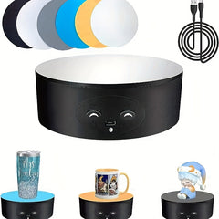 360 Auto Mute Spin Turntable for Displaying Tumblers Photography Videos