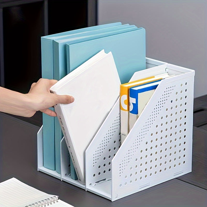 Desktop Storage Rack for Office Supplies and Literature Display