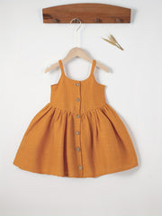 Toddler Baby Girls Cotton Cami Dress Summer Pleated Dress