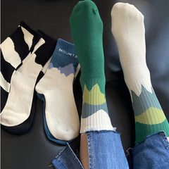 4 Pairs Crew Socks Spring Autumn Outdoor Sports Warm Socks