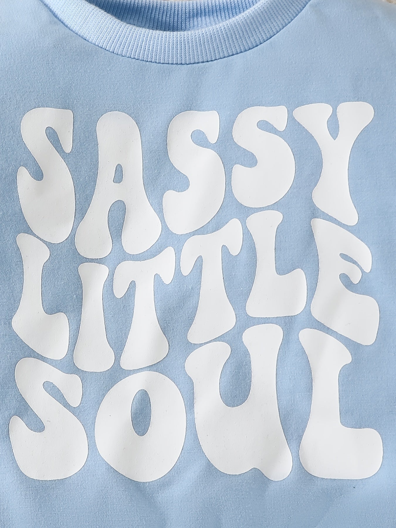 Casual Sweatshirt 'Smart Little Soul' Letter Print Round Neck Pullover