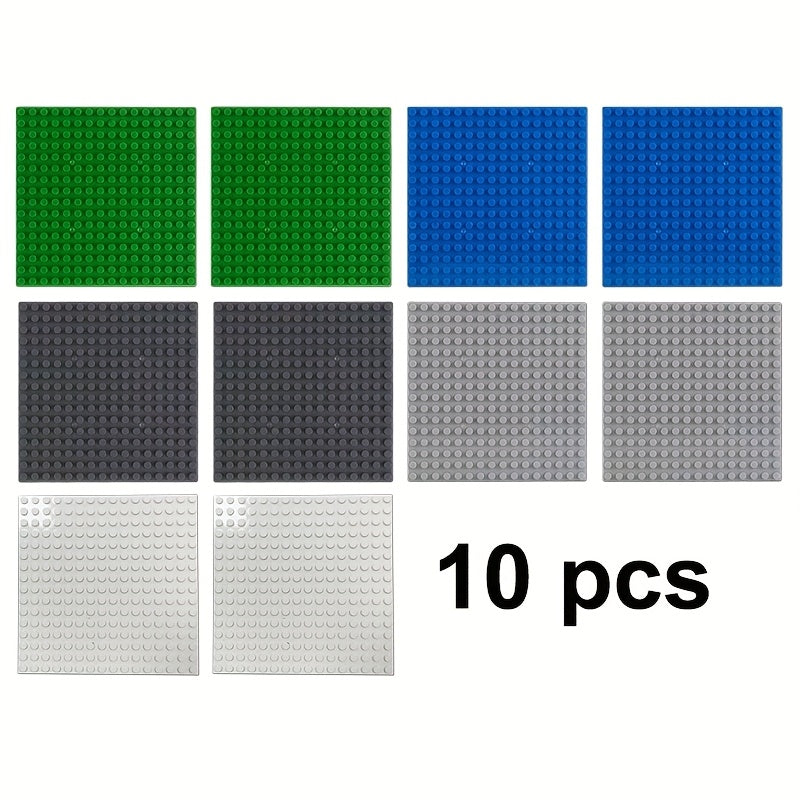 10pcs 5x5 Base Plates for Building Blocks, Compatible with All Brands