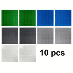 10pcs 5x5 Base Plates for Building Blocks, Compatible with All Brands
