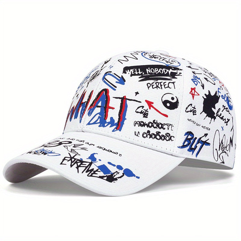 Unisex Sunshade Breathable Baseball Cap with Graffiti