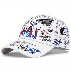 Unisex Sunshade Breathable Baseball Cap with Graffiti