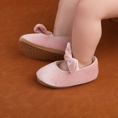 Baby Girls Ballet Princess Shoes With Bow Decoration