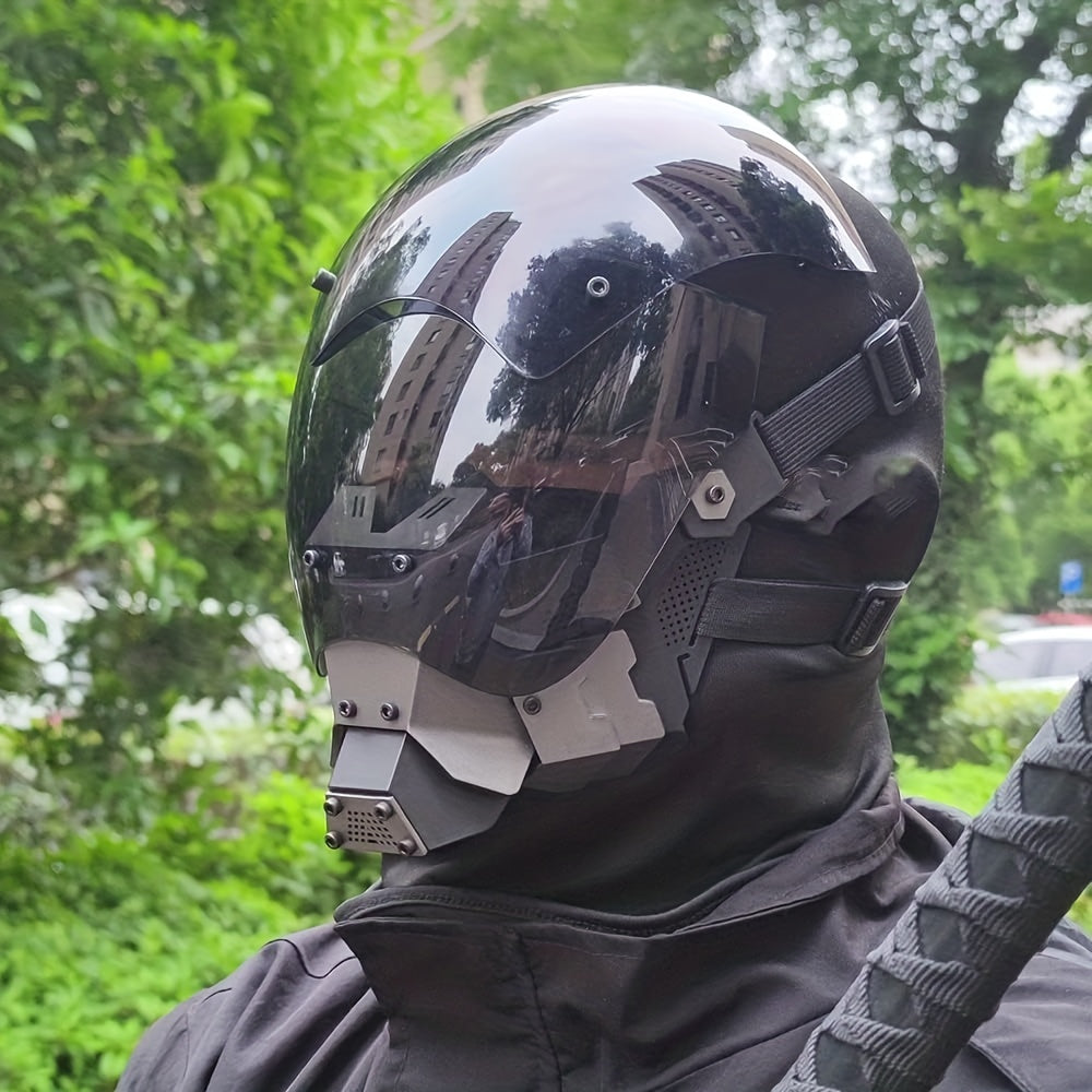 Detachable Cyber Punk Men's Mask Mechanical Sci fi Gear