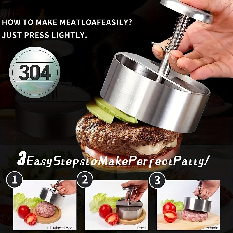 Stainless Steel Burger Press for Hamburger Steak Pie - Kitchen Gadgets