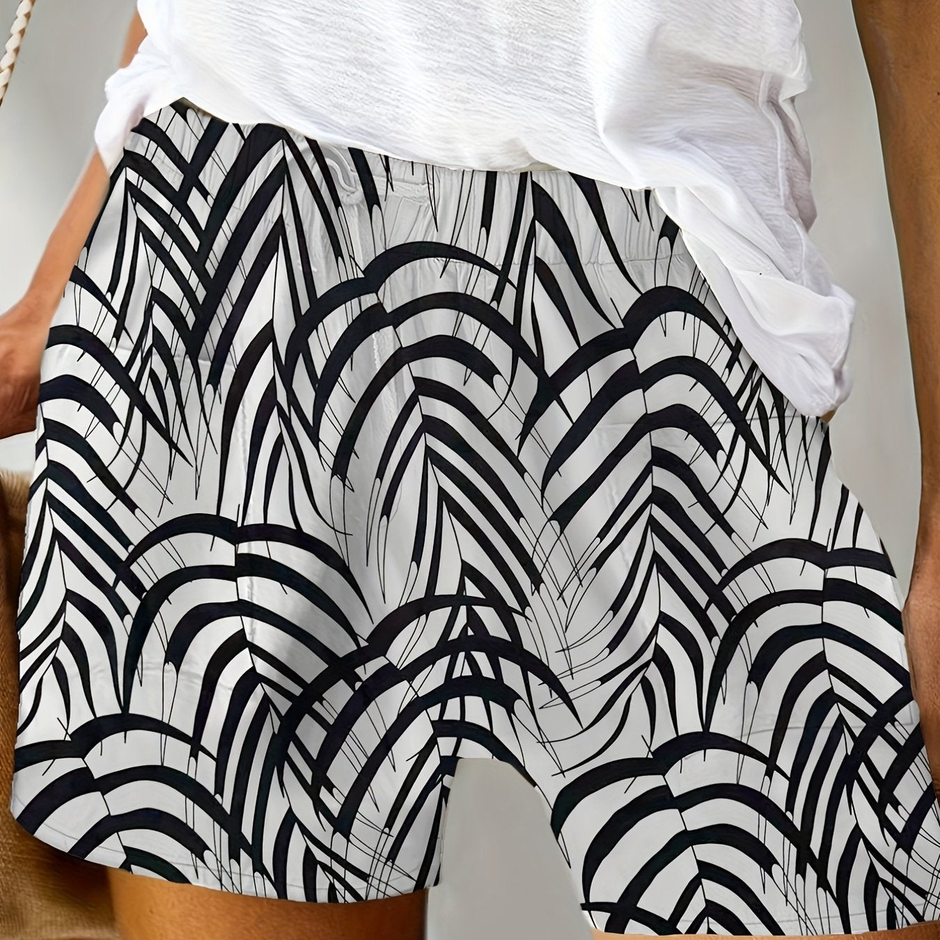 Summer All Over Print Pockets Casual Shorts