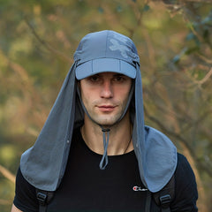 Sunscreen Bucket Hat With Large Shawl - Outdoor Men's Quick-drying Cap
