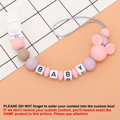 Custom Baby Pacifier Clip - Personalized Baby Shower Gift