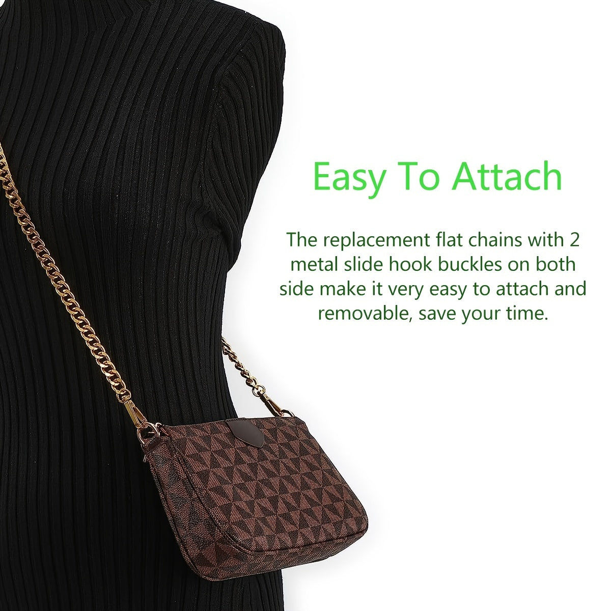 Metal Shoulder Bag Strap Replacement DIY Chain Travel Accessories