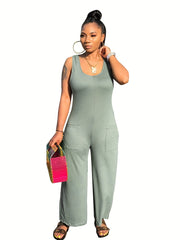Sleeveless Wide Leg Jumpsuit for Women