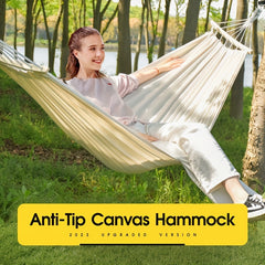 Canvas Hammock for Camping, Anti-rollover, Comfortable
