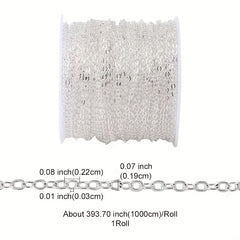 10m Closed Ring Chain - Silver Plated - DIY Necklace Bracelet Anklet
